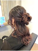 ハーフアップ×結婚式お呼ばれスタイル