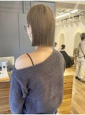 切りっぱなしボブ×ブリーチ