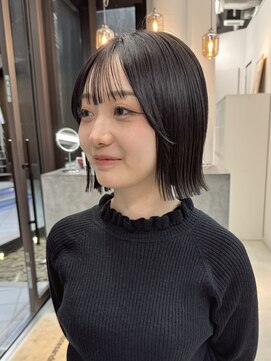ミィ 表参道(mee.) 似合わせカット ボブヘア 縮毛矯正 ミニボブ 切りっぱなしボブ