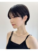 くびれヘア/アプリコットオレンジ/レイヤー/ショートボブ/韓国