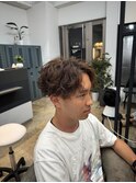 MEN’S HAIR/サーフカール/刈り上げセンターパート/船橋