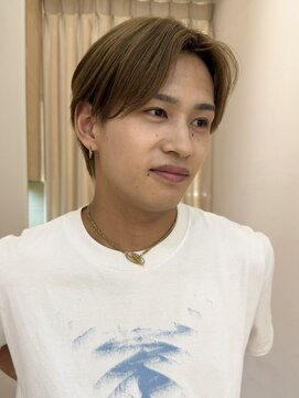 トリッカ シブヤ(TRICCA SHIBUYA) メンズ/ベージュカラー/1ブリーチ/ダブルカラー/センターパート