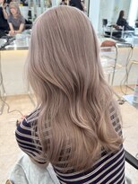 サンクプロジェクト(cinq PROJECT)&nbsp;ラベンダーミルクティーグレージュ韓国風顔まわりレイヤー原宿