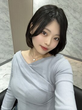 ヴィア 京都烏丸(Via) ボブ レイヤーボブ ブリーチなしカラー 髪質改善 ブルーブラック