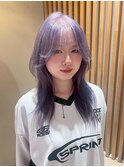 ペールラベンダー/韓国レイヤー/韓国/小顔
