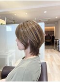 【L by first】襟足を伸ばしてウルフショートに