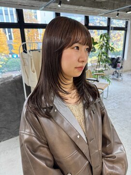 くびれヘア/ミディアムヘア/ダブルカラー／艶カラー／新潟