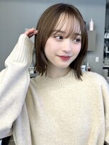 トリッカ シブヤ(TRICCA SHIBUYA) 大人ボブレイヤーボブ渋谷ミディアムボブブラウンベージュ