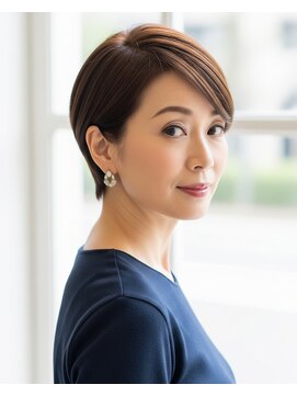 ラディシュ さがみ野(RADISH) 大人可愛いミニボブ◎30代40代前下がり×くびれで小顔効果