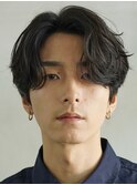 シャドウパーマルーズパーマ毛流れヘアメンズマッシュ原宿