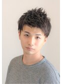 サイドパートショート クラウドマッシュセミウエットビジカジ