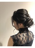 大人シニヨンアップスタイル
