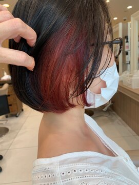 アッシュ 元住吉店(Ash) 大人のインナーカラー・コーラルピンク