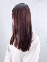 アルバム 銀座(ALBUM GINZA)&nbsp;ツヤさらロング_ミニウルフテラコッタくすみブルー_ba322593