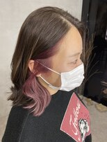 ウィクシー(wixy)&nbsp;イヤリングカラー/ボルドーワインカラー/髪質改善/艶髪カラー