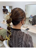 シュエット(Chouette)&nbsp;アレンジポニー/金箔アレンジ/タイトポニー