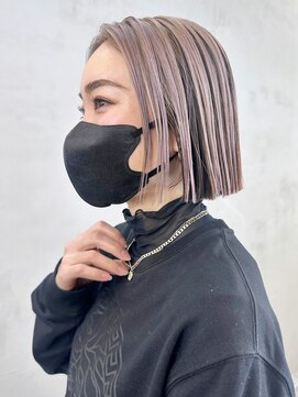 アルバム 銀座(ALBUM GINZA) ワンレン秋色ピンクヘアー_ba435861