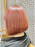 ダブルカラーショートボブインナーカラーハイライトケアブリーチ