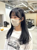 結んでも可愛い顔まわりレイヤー似合わせカット