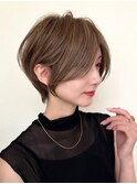 大人可愛い30代40代50代ボブ/ショートカット/白髪染め白髪ぼかし