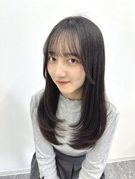 ティーヘア(t.hair) 韓国風巻き髪スタイル/ぱっつんバング/髪質改善似合わせカラー