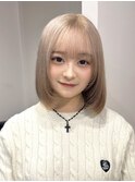 13009艶髪ホワイトブロンド韓国タンバルモリボブマロンベージュ