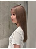10代20代/ストレートロング×ミルクティーベージュ