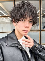 "縦落ちツイストスパイラルパーマメンズパーマ波巻きツイスパ "