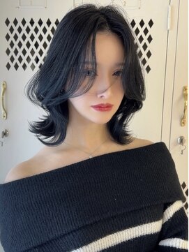 ユニ 表参道(uni) #39/韓国/韓国風/レイヤーカット/後れ毛/くびれヘア/前髪/表参道