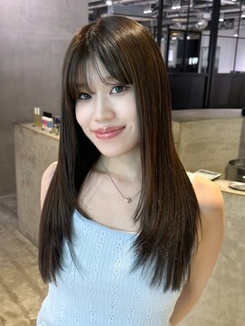 アルバム 池袋(ALBUM) 顔周りレイヤーフェイスフレーミングロング前髪カット_F1061