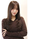 レイヤー/ミディアム・ロング/20代/顔周り/ブラウンベージュ