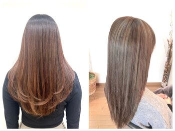 ヘアーデザイン アブー(hair design A BOO)の写真/【髪質改善】《コスメクリーム》でクセを整えながら艶のある仕上がりに!うねりも自然なストレートヘアへ♪