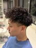 【メンズトレンド】カット＋ツイスト・スパイラル・波巻きパーマ　￥11,000