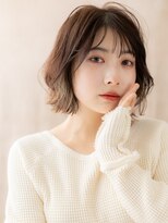 カバーヘア ブリス 戸田公園西口店(COVER HAIR bliss)&nbsp;くびれヘアイヤリングカラー切りっぱなし外ハネボブ20代30代X