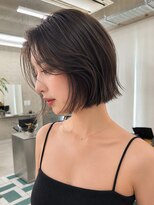 フォト 新宿三丁目(foto) 髪質改善地毛風縮毛矯正くびれレイヤー切りっぱなしボブ