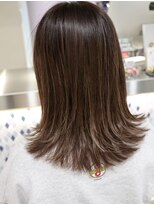 ルーカス(LUCAS)&nbsp;[LUCAS]プラチナブラウン×切りっぱなしエモレイヤー