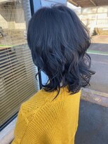 メイヘア(May Hair)&nbsp;ネイビーブルーのミディアム