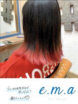 エマヘアデザイン(e.m.a Hair design)&nbsp;裾カラーレッド