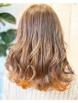 ロッコ 深谷店(ROCCO) #カラーバター#インナーカラー#オレンジカラー#N.