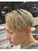 ツイストスパイラルパーマ波巻きスパイラルパーマスキンフェード