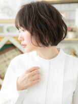 カバーヘア ブリス 志木南口駅前店(COVER HAIR bliss)&nbsp;シースルーバング小顔くせ毛風マッシュボブa志木20代30代40代