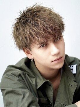 アルファ 新宿(alpha) フェザーパーマ/ブルーブラック/刈り上げセンターパート[新宿]