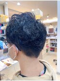 ツーブロックマッシュ×スパイラルパーマ