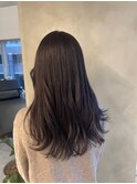 【小岩井美希】大人透明感暗髪ラベンダーグレー/ブリーチなし