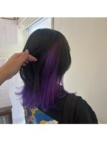 クラン ヘアーアンドスタジオ(CLAN hair & studio)&nbsp;#ウルフ#インナーカラー#パープル#ウルフカット