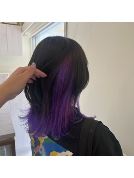 クラン ヘアーアンドスタジオ(CLAN hair & studio) #ウルフ#インナーカラー#パープル#ウルフカット