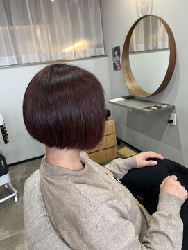 トラッド(TRAD) ショートボブ×レッドブラウンカラー