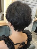 くせ毛を活かしたショートカット/脱縮毛矯正/脱白髪染め