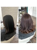 クラン ヘアーアンドスタジオ(CLAN hair & studio)&nbsp;ハイトーンエクステブリーチインナーミルクティーベージュ