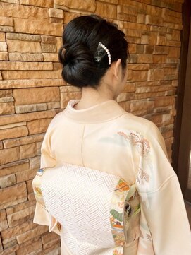 エノモト(ENOMOTO) 大人可愛い10代20代30代40代お団子ヘア　訪問着ヘア